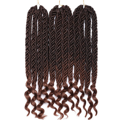 

5PcsLot Faux Locs Crochet Hair With Curly Ends 20 Inch Dreadlocs Goddess Locs Crochet Braids Synthetic Braiding Hair Extension