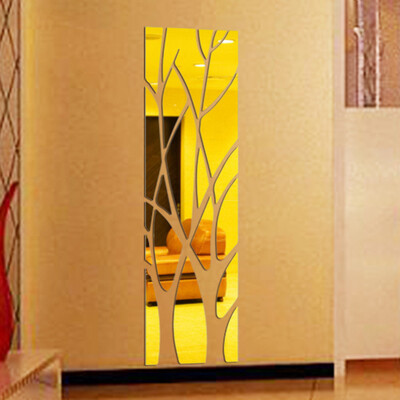 

Gobestart Modern Mirror Style Removable Decal Art Mural Wall Sticker Home Room DIY BK