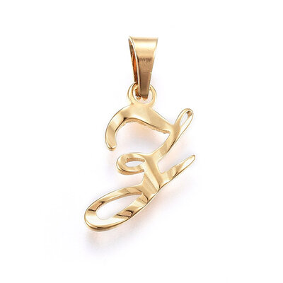 

304 Stainless Steel Pendants Alphabet Golden LetterZ 17x10x1mm Hole 5x3mm