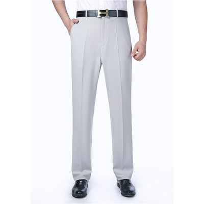 

WENGUANGUO Summer Thin Pleated Standard Edition Mens Pants 7929