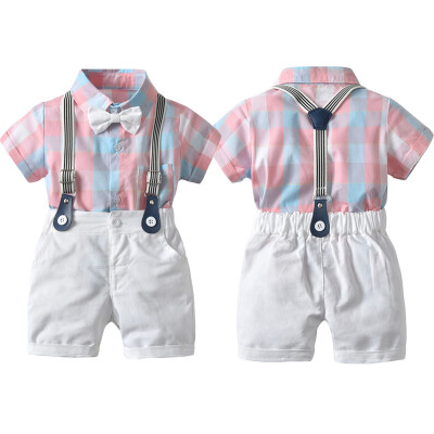 

Baby Clothes Summer Short Sleeve ShirtShort Pants Kids Boys Outfit Gentleman