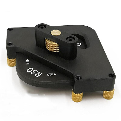 

4-in-1 Half Round Corner Radius Quick-jig Router Table Template Jig Arc Angle Half Fillet Locator Jig for Woodworking Trimming Too