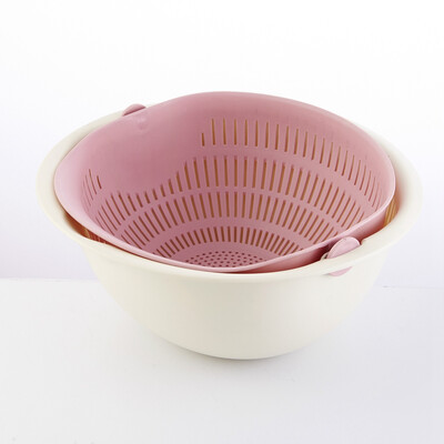 

ZuanYin Kitchen Sink Drain Basket Double Fruit Bowl Large Rice Cooker Rotary Basket