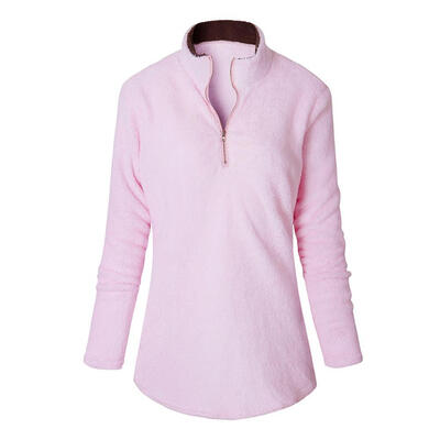 

Women Zipper V-Neck Solid Color Autumn Slim Fit Warm Pullover Coat Tops