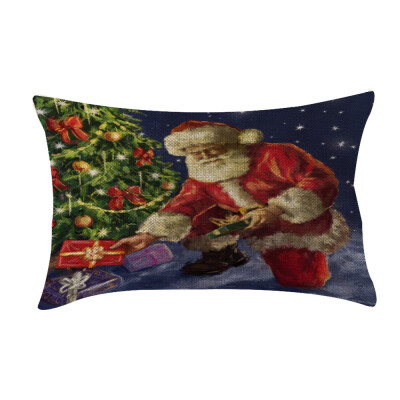 

Tailored Christmas Sofa Bed Home Decoration Festival Pillow Case Cushion Cover20x12inch