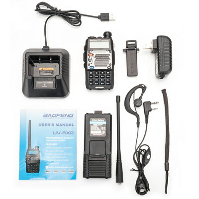 

2 Pcs BAOFENG UV-5XP 3000mAh 8W5W1W Long Range Walkie Talkie Free Earphone