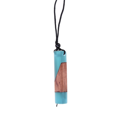 

1 PC Unisex Handmade Resin Unisex Chains Wood Pendant Necklace Wooden Jewelry UK