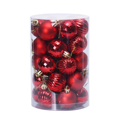 

34pcs 6cm Christmas Tree Decoration Ball Decoration Christmas Party Hanging Ball Assorted Set Christmas Tree Decoration Orname