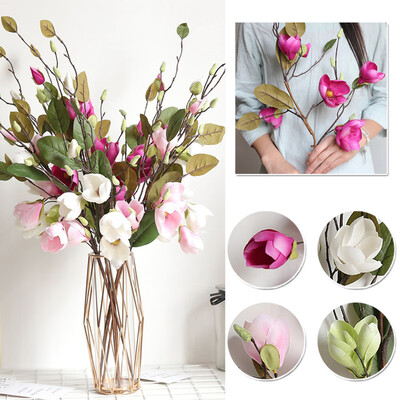 

Artificial Flower 7 Head Artifical Flower Yulan Magnolia Home Decoration