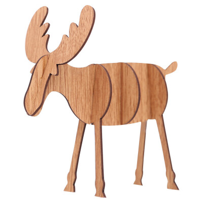 

〖Follure〗1 Pc Fashion Decoration Accessories Gift Christmas Ornament Wooden elk