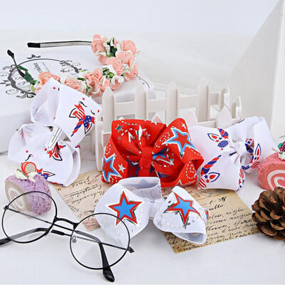

Greensen 4Pcs Lovely Fashionable Child Kids Bowknot Hair Clip Hairpin Girl Hair Accessories