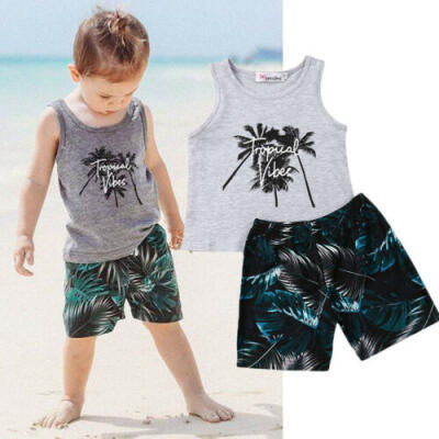 

US Toddler Kids Baby Boy Boys Outfits T-Shirt Shorts Pants Summer Clothes Sets