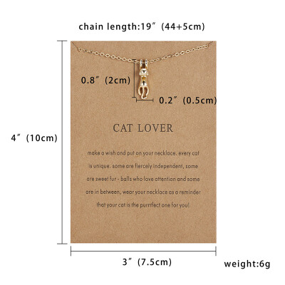 

Fashion Jewelry Cute Cat Cat Footprint Animal Necklace Pendant For Women Girl Horse Whale Pendant Clavicle Short Chain Necklace