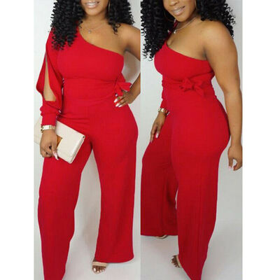 

Women Ladies Wide Leg Clubwear Summer Playsuit Bodycon Party Jumpsuit Romper Trousers Plus Size