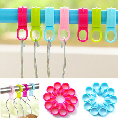 

〖Follure〗10pcs Hook Clips Organize Windproof Clothes Hanger Clip Buckle Plastic HOT SALE