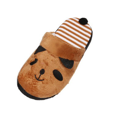 

Rose Lovely Cartoon Panda Home Floor Soft Stripe Slippers Female Shoes 36-40