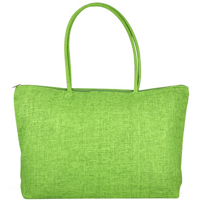 

Hot Ladies Straw Weaving Summer Beach Tote Bag Shopping Travelling Zippered Bag