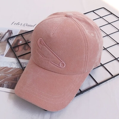 

Fall&Winter 2019 New Mens&Womens Embroidered Corduroy Baseball Cap Leisure Sports Cap