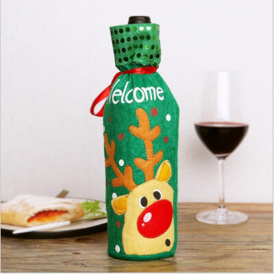 

FUNNYBUNNY snowman&Santa Claus Wine Bottle Cover Bag for Table Decorations Gift Bag Christmas Wine Bottle Bag