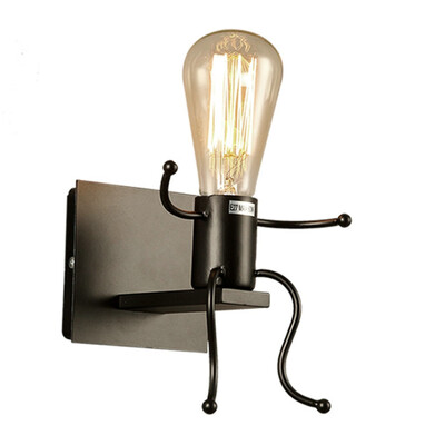 

Gobestart Vintage Industrial Robot Wall Lights Sconce Lamp Light Fittings For Kids room