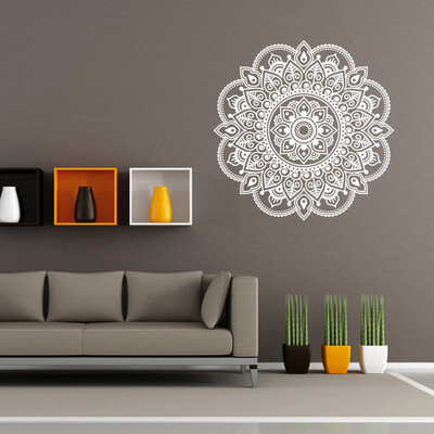 

〖Follure〗Mandala Flower Indian Bedroom Living Room Wall Stickers Decal Art Mural Home