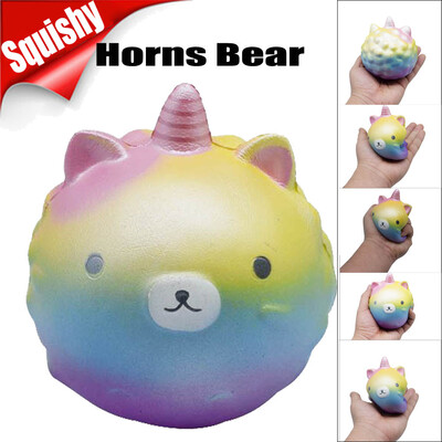

Horns Bear Decor Slow Rising Kid Toy Relieve Anxiet Gift
