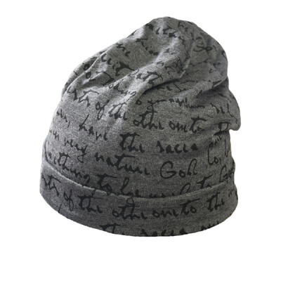 

Winter Women Hat Unisex Beanie Hat Warm Hip-hop Cap Skullies Letter Print Dance Cap