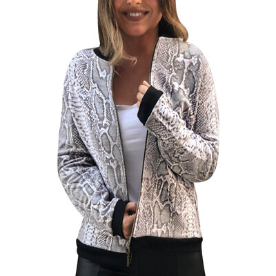 

Toponeto Womens Autumn And Winter Long Sleeve Baseball Uniform Jacket Zip shirt