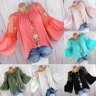 

Plus Size Boho Women Long Sleeve Kaftan Baggy Blouse T Shirt Tops Casual Tunic