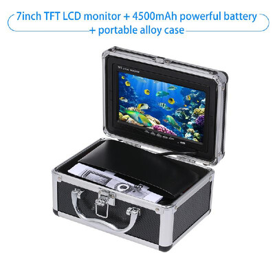 

15M Fish Finder Underwater Camera 7" Color Monitor 1200TVL CAM 12pcs White LED IP68 Waterproof with 4GB SD Card