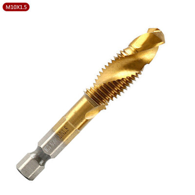 

〖Follure〗1PCS Hex Shank Titanium Plated Screw Thread Drill Bits Set Compound Tap M3