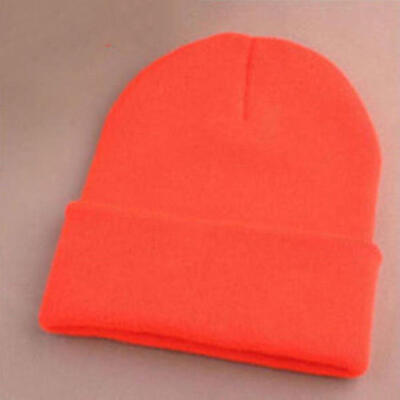 

Fashion Men\s Women Solid Color Beanie Knitted Hip-Hop Winter Warm Dance Hat