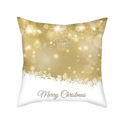 

〖Follure〗Gold Merry Christmas Pillow Cases Nordic Sofa Cushion Cover Home Decoration