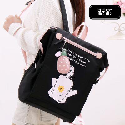 

Junior high school schoolbag female Korean high school students ins wind college students backpack simple Mori high-capacity backp