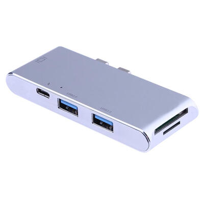 

Dual Type-C 31 to 2 USB 30 HUB 30 SDTF Card Reader 4K HDMIPD Port