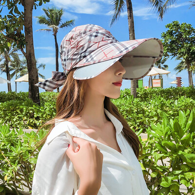 

Spring&summer Plaid retractable duck tongue Cap Baseball Cap