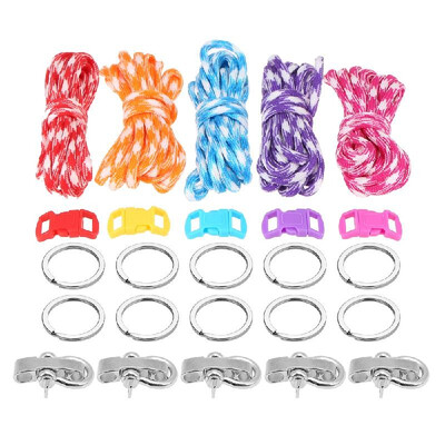 

250lbs Survival Paracord Combo Crafting Kits with Buckles Shackles Key Rings