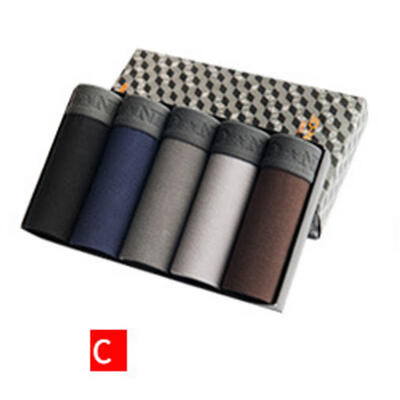 

5PCS Mens Breathable Cotton Boxer Shorts Soft Stretch Underwear For Men