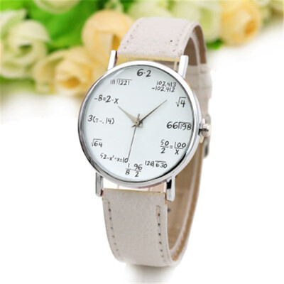 

Mathematical formula root number belt watch popular quartz watch student watch custom