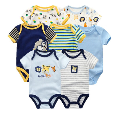 

Newest 7PCS Baby Boys Clothes Rompers Baby Girls Clothes Newborn Bodysuits Babywear Cotton 0-12M For Babies Outwear Clothing Sets