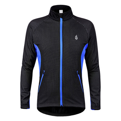 

Winter Thermal Fleece Cycling Jacket Windproof Cycling Clothing Coat Bike Riding
