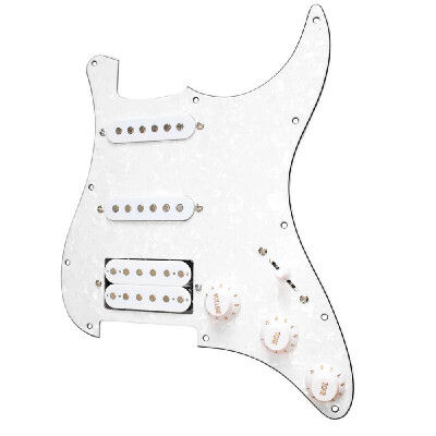 

3-ply SSH Loaded Prewired Pickguard Humbucker Pickups Set for Strat ST Electric Guitar White Pearl