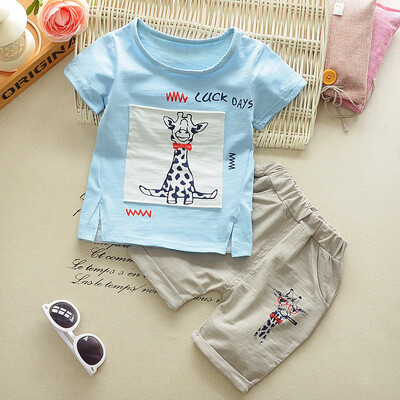 

2Pcs Toddler Kid Baby Boy Shirt Print Tops T shirtShorts Outfits Set Pants 1-6Y