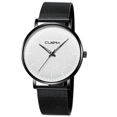 

Gobestart CUENA Casual Watches Mens Sport Wrist Watch Quartz Stainless Steel Mesh Band