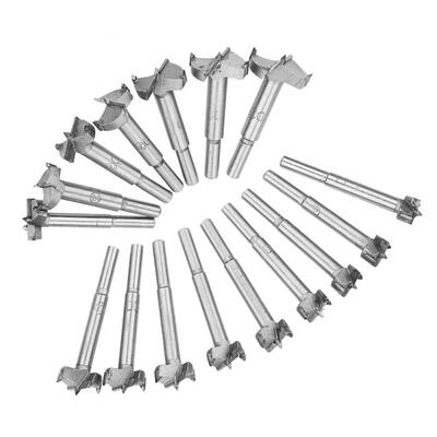 

Greensen 16pcs 15-35mm High Strength Steel Flat Bit Drill Tip Set Woodworking Tool