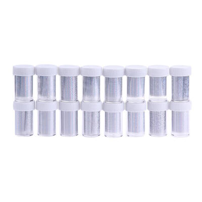 

16pcsSet Nail Art Water Transfer Sticker Manicure Nail Tips DecorSilver