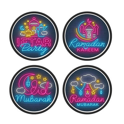 

4pcs Cartoon Round Wall Stickers PVC Waterproof Living Bedroom Decor Decals
