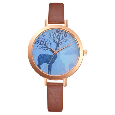 

Relojes Mujer Watch Women Female Hour Fashion Deer Pattern Women Watches Montre Femme Ladies Lvpai PU Leather Quartz Watch 233