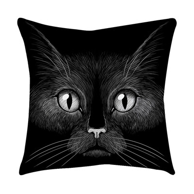 

〖Follure〗Rose Black Gold Cushion Cover Square Pillowcase Home Decoratio