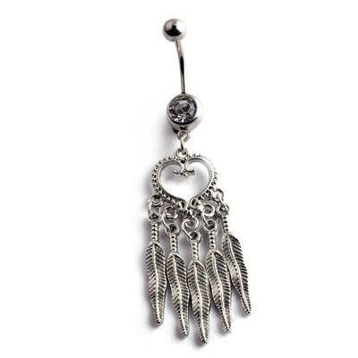 

Hot Sexy Titanium Steel Navel Piercing Body Jewelry Belly Claw Chain